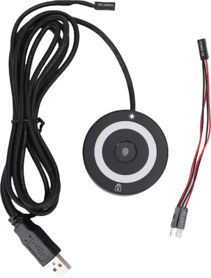 Image de Lecteur d'empreintes digitales USB portable, compatible avec Windows 10 11, scanner biométrique tactile à 360° avec reconnaissance rapide et éclairage RVB