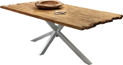 Produktbild von SIT Möbel Esstisch 240 x 100 cm | 50 mm Platte Teak natur | Gestell Metall antiksilbern | B 240 x T 100 x H 79 cm | 15854-40 | Serie TABLES & CO