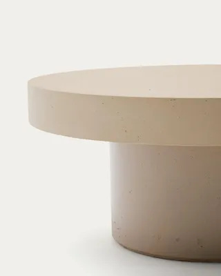Couchtisch Aiguablava 90 x 90 x 41 cm Zement Beige