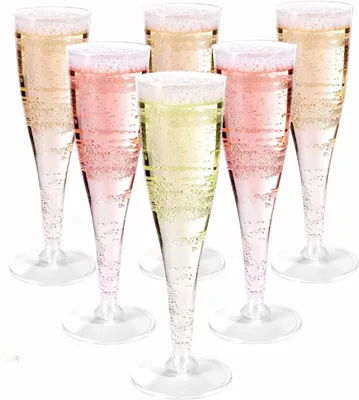 Produktbild von Plastik-Sektgläser, 30 Stück, transparente Champagnergläser, Dessertbecher, Sektkelche 150ml für Veranstaltungen, Hochzeiten und Partys