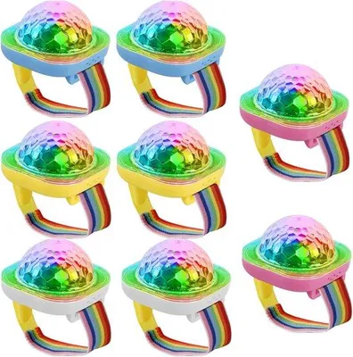 Image de Lampe de scène à LED, 8 pièces, rechargeable par USB, avec prise, pour les fêtes et la danse.