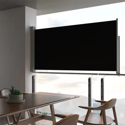 Image de vidaXL Marquise latérale extensible 120x300 cm Noir