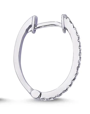 Produktbild von Herren Diamant Oval Creole Ohrringe in 14 Karat Weißgold