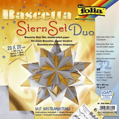 Immagine prodotto di Folia 366/2020 Bascetta a stella - argento/oro, Ø 30 cm