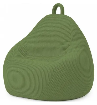 Image de Pouf poire déhoussable velours côtelé BANANAIR 80x70 cm vert