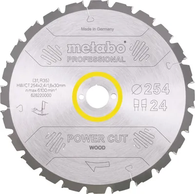 Zdjęcie produktu dla Metabo ‎628220000, Budowa drewniana z gwoździami, Drewno, 25,4 cm, 3 cm, 6100 RPM, 2,4 mm, Metabo