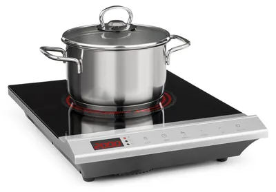 Zdjęcie produktu dla KlarsteinMisterCook, płyta kuchenna podczerwień, 2000W, 90-650°C, wyłącznik czasowy, srebrna