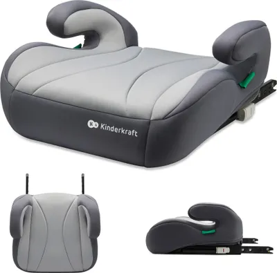 Obrázek produktu pro Kinderkraft I-BOOST i-Size - Podsedák 135-150 cm - Norma R129 - ISOFIX - Ergonomický - Měkká pěna - Odnímatelný potah - Šedý