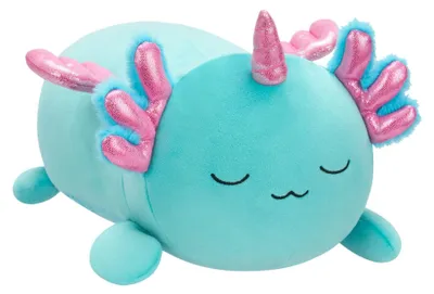 Image de Squishmallows SQSP00218 - Bellamy - Axolotl turquoise en forme de licorne, 30 cm