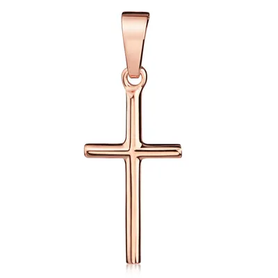 Produktbild von MATERIA by Matthias Wagner Kreuz Anhänger Rosegold für Damen KA-305-Rosegold