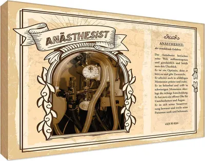 Produktbild von vianmo Holzschild 12x18 cm Anästhesist Beruf Arbeit