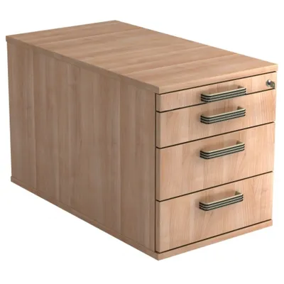 Produktbild von SIGNA TC30 SG - Rollcontainer Nussbaum mit 3 Schüben Streifengriff Kunststoff
