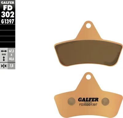 Produktbild von Bremsbeläge Galfer FD302G1397 Sinter-Metall OFFROAD / QUADS hinten für Arctic Cat 2x4 4x4 Bear FIS ATM 180 - 500 ccm