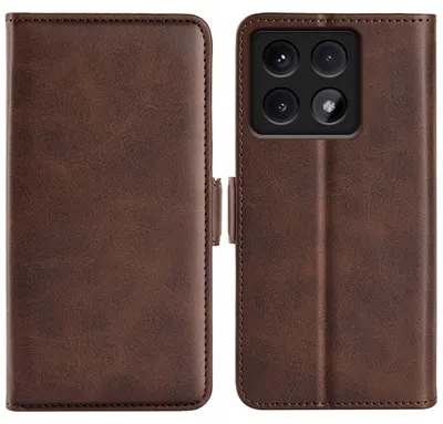 Productafbeelding van MobyDefend Hoesje - Geschikt voor Xiaomi 14T  -  Luxe Wallet Book Case (Sluiting Zijkant) - Bruin