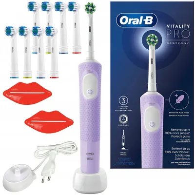 Zdjęcie produktu dla Oral-B Vitality Pro D103 Lilac Violet Szczoteczka Elektryczna + Końcówki