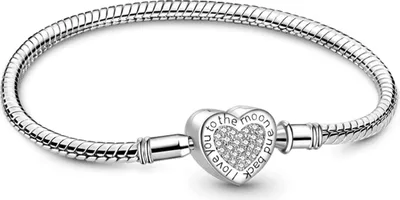 Produktbild von Gnoce Armband Zirkonia-Herz GYB187-18 Edelstahl/Silber
