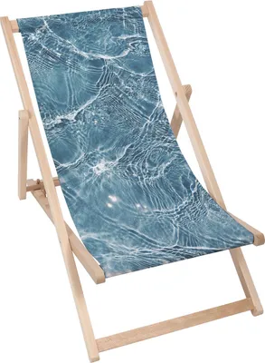 Produktbild von Dreamroots Liegestuhl klappbar Holz, Buchenholz bis zu 130 kg, Sonnenliege klappbar mit 3-stufiger Neigungsregulierung der Rückenlehne, Crystal Water