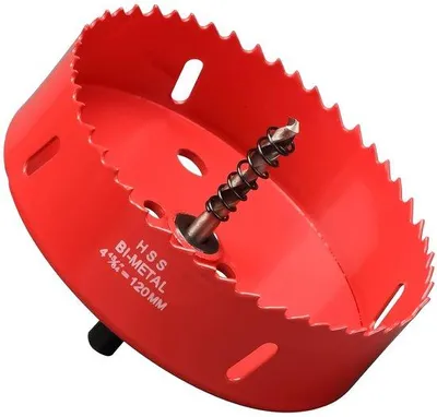 Produktbild von Lochsäge 120 mm für Holz, Gipsplatten und Metall - Bimetall HSS M42 mit Sechskantschaft