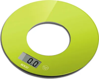Zdjęcie produktu dla Sogo BAC-SS-3965-G, Elektroniczna waga kuchenna, 5 kg, 1 g, Zielony, Szkło, Blat