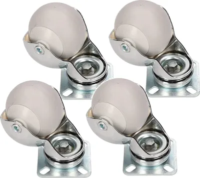 Produktbild von KOTARBAU® 4er Set Möbelrollen Ø 50mm Alle Böden Geeignet Lenkrollen Gummirollen Transportrollen Sofarollen Schieberollen Werkzeugrollen Schwerlastrollen