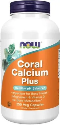 Zdjęcie produktu dla Coral Calcium Plus 250 kapsułek wegetariańskich Now Foods