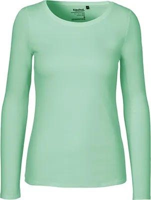 Produktbild von Neutral O81050 | Damen Long Sleeve T-Shirt / 100% Fairtrade-Baumwolle - Farbe: Dusty Mint - Größe: S