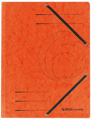 Produktbild von Einschlagmappe mit Gummizug Karton orange Packung mit 25 Stück