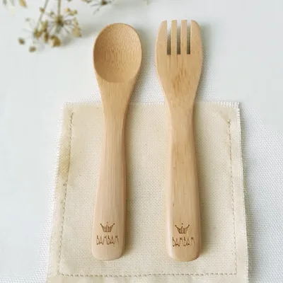 Produktbild von BamBam Bamboo Fork & Spoon 51467