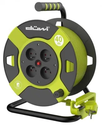 Obrázok produktu pre Cievka kábla, 4-žilová, H05VV-F 3G1.5, 40 m, žltá a čierna / 24627