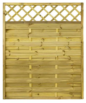 Produktbild von Ligna Gard Dichtzaun Lausanne gerade mit Rankgitter 150x180 cm Holzzaun Kiefer Kesseldruckimprägniert 44x44 mm Rahmen
