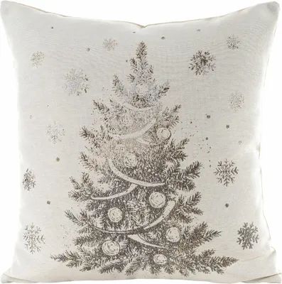 Imagen del producto de Funda de cojín Eurofirany, 45x45 cm, diseño de árbol de Navidad, ideal para decoración navideña