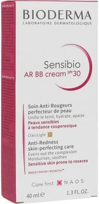 Produktbild von Bioderma AR BB Cream, BB Cream, 40 ml, Frauen, Jeder Hauttyp, Anti-Rötung, Feuchtigkeitsspendend, Feuchtigkeitsspendend, Beruhigend, Beige