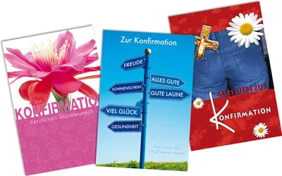 Produktbild von Konfirmation - Mehrfachpackung - 3 Karten – 3 Umschläge –