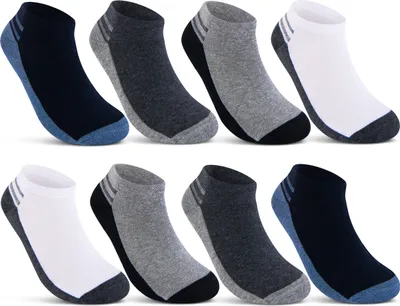 Produktbild von 8 | 12 | 20 Paar Sneaker Socken Herren Sport Baumwolle Atmungsaktiv 16737 - 8 Paar 43-46