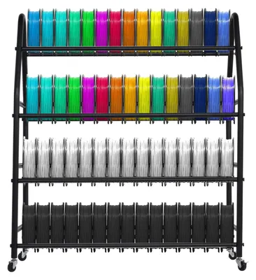 Immagine prodotto di Scaffale porta filamenti per stampanti 3D - Supporti per bobine in acciaio - Da appoggio a terra - 4 ripiani - Non pieghevole - Taglia L - Riutilizzabile ed ecologico