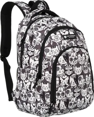 Produktbild von Peterson Schulrucksack für Kinder Gaanj schwarz-weiss One size