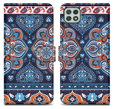 Image de Cadorabo Housse de protection pour Samsung Galaxy A22 5G Housse Design bleue Housse pour téléphone portable Etui Magnétique Case Cover
