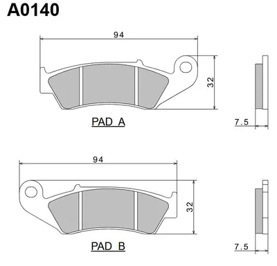 Productafbeelding van NISSIN KH125 remblokken, semi-metalen, ECE R90, Japanse premium kwaliteit, 2024