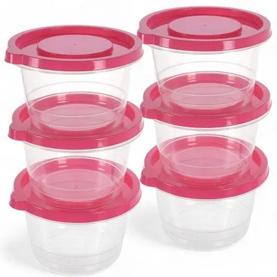 Obrázek produktu pro Sada vzduchotěsných nádob – 6 kusů – bez BPA – stohovatelné – vhodné do mikrovlnné trouby – vzduchotěsné – objem 1230 ml – úložné boxy