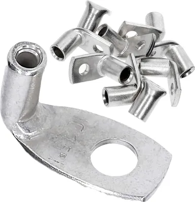 Productafbeelding van 10 stuks Kalitec KA03-L4, hoekige klemmen voor adereindhuls, gangbaar type, 1,0mm²-1,5mm², M4, zonder zichtopening, 90°, gemaakt in Duitsland