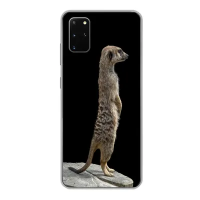 Produktbild von MuchoWow® Handyhülle Schutzhülle Hülle für Samsung Galaxy S20 Plus Erdmännchen - Wilde Tiere - Schwarz Silikon Softcase Handy Hülle - Hartschale