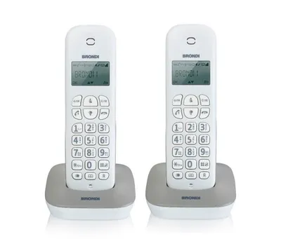 Produktbild von Brondi Gala Twin DECT Telefon Grau Weiß 20 Stimmen