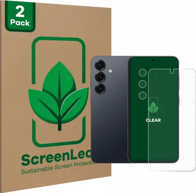 Produktbild von 2x ScreenLeaf Schutzfolie für Samsung Galaxy S25 (Display+Kamera) nachhaltiger Displayschutz Display Schutz Folie Klar Transparent