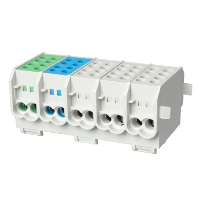 A product shot of a terminal block.