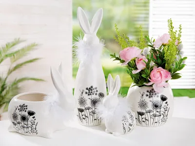 Produktbild von Gilde Pflanztopf Hase "Wiesenzauber" 51624