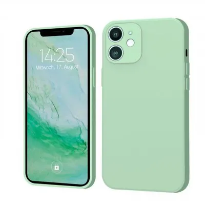 Produktbild von Liquid Silikon Hülle für Apple iPhone 12 - Farbe: Türkis - Modellkompatibilität: Für Apple iPhone 12