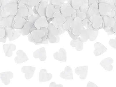 Produktbild von Konfetti Papier Herzen Weiß 15g
