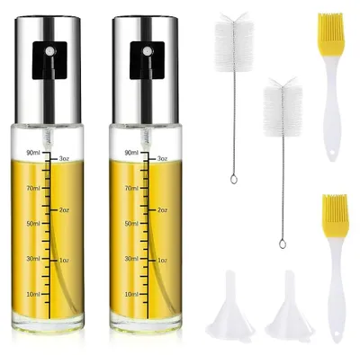 Ölsprüher Set 2x100 ml mit Trichter und Pinsel