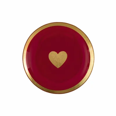 Immagine prodotto di Gift Company Glasteller Love Plates Herz M, rund, Dekoteller, Schale, Glas, Pink, 13 cm, 1061304013