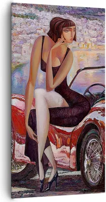 Produktbild von Bild auf Leinwand - Leinwandbild - frau modern - 65x120cm - Wand Bild - Wanddeko - Wandbilder - Leinwanddruck - Bilder - Kunstdruck - Wanddekoration - Leinwand bilder - Wandkunst - PA65x120-3468